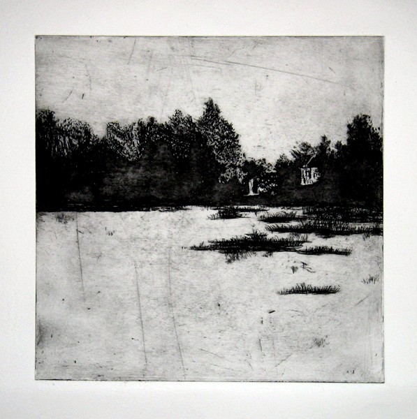 Polish Landscape, 35x35.etching -58c1e389bc